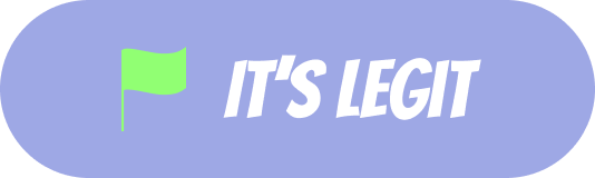 purple background with green flag, it's legit